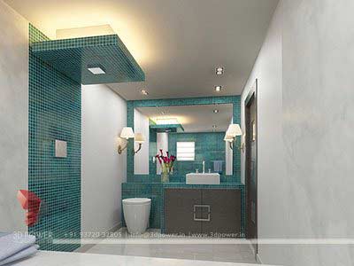 small bathroom interior 3d design